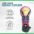 thumbnail image 7 of Sparkly Strike - Leather Golf Club Headcover - Soft Velvet Lining Fits All Drivers - Unique Design, 7 of 7