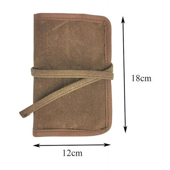Cigar Travel Bag Portable Cigar Case Vintage Canvas Cigar Organizer Holds 3 Cigars (Brown)
