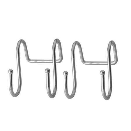 

Premium Dual S Shaped Hooks Stainless Steel Home Office Bath Coat Towel Hanger Kitchen Spoon Pan Pot Holder Rack for Door Shelf Storage Organizer ()