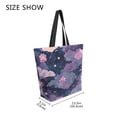 thumbnail image 4 of Large Canvas Bag 13.5x5.1x15 Inch Canvas Bag Shopping Canvas Bag Suitable For Outing Shopping Travel Out Of Large Capacity Storage Purple Beautiful Flowers, 4 of 9