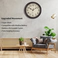 thumbnail image 3 of Reloj de pared Foxtop, retro, silencioso, no hace tictac, 30 cm, color bronce, 3 of 9