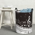 thumbnail image 6 of Fuzoiu Piano Keys With Musical Notes Print Circular Hamper,Laundry Basket with Handle,Collapsible Laundry,Dirty Clothes Storage Basket,for Bedroom Bathroom Dorm Living Room-Medium, 6 of 6