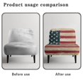 thumbnail image 6 of HELLHERO American Flag Vintage Dustproof Armless Accent Chair Cover with Stain Protection, Anti-Wrinkle Armless Accent Slipper Chair Cover Slipcover, 6 of 8
