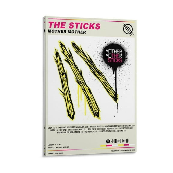 Mother Mother Posters The Sticks Music Album Cover Canvas Poster Bedroom Decoration Landscape Office Valentine's Birthday Gift