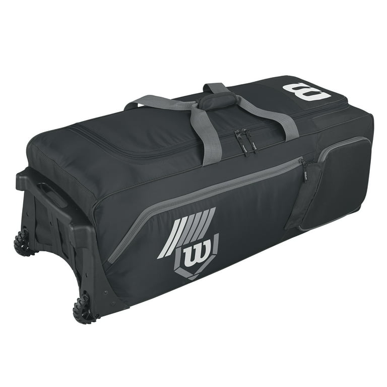 Wilson Pudge 2.0 Catchers Bag on Wheels, Black - Walmart.com