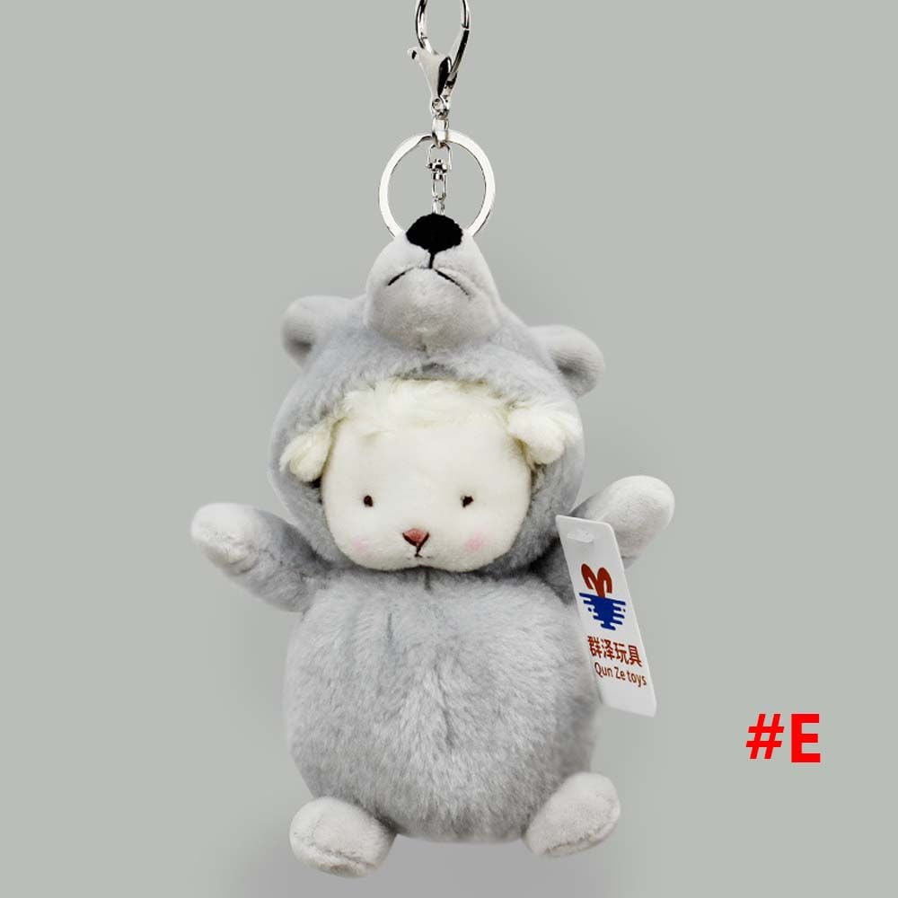 Soft Plush Keychain Sheep Transform Elephant Bear Key Chain Animal