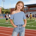 thumbnail image 6 of Piuwrlz Girls T Shirts 13 Kids Shirts Tops Crew Neck T-Shirts Blue Size 13 Years, 6 of 10