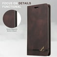 thumbnail image 4 of Compatible with iPhone 13 Wallet Case with Card Holder,Women Men RFID Blocking PU Leather Vintage Folio Kickstand Flip Retro TPU Protective Credit Card Slots Phone Case,Brown, 4 of 11