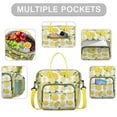 thumbnail image 2 of Insulated Lunch Bag Women, Leakproof Large Lunch Box, Reusable Lunch Cooler Bag with Adjustable Strap, Lunch Tote Bag for Work Women,Lemon with Lemon Slice Pattern Lunch Tote Bags Gifts for Woman, Mom, 2 of 6