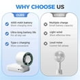 thumbnail image 7 of 6000mAh High Speed Handheld Fan with Thermoelectric Ice Cooling 199 Speed Settings Foldable Neck Hanging Rechargeable Portable Mini Fan for Travel Outdoor by PALIFEUR, 7 of 7