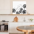 thumbnail image 6 of Dandelion Wall Art Painting on Canvas, Black White Modern Country Rustic Plants Canvas Art Home Prints Wall Art Framed Modern Artwork for Living Room Bedroom Wall Decor 12x12in, 6 of 9
