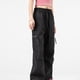 thumbnail image 4 of Amzcrzy Pantalones cargo para mujer: color liso, pierna ancha, múltiples bolsillos, transpirables, holgados y cómodos, resistentes al agua, con cremallera, tallas M-2XL. Negro, 4 of 5