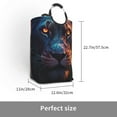 thumbnail image 3 of KLL Forest Cool Lion Laundry Hamper,Large Canvas Fabric Lightweight Storage Basket Toy Organizer Dirty Clothes Collapsible Waterproof, 3 of 6