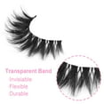 thumbnail image 3 of False Eyelashes Natural Look Clear Band Lashes Cat Eye Faux Mink Eyelashes 3D Volume Fake Lashes Wispy Strip Lashes Pack, 3 of 7