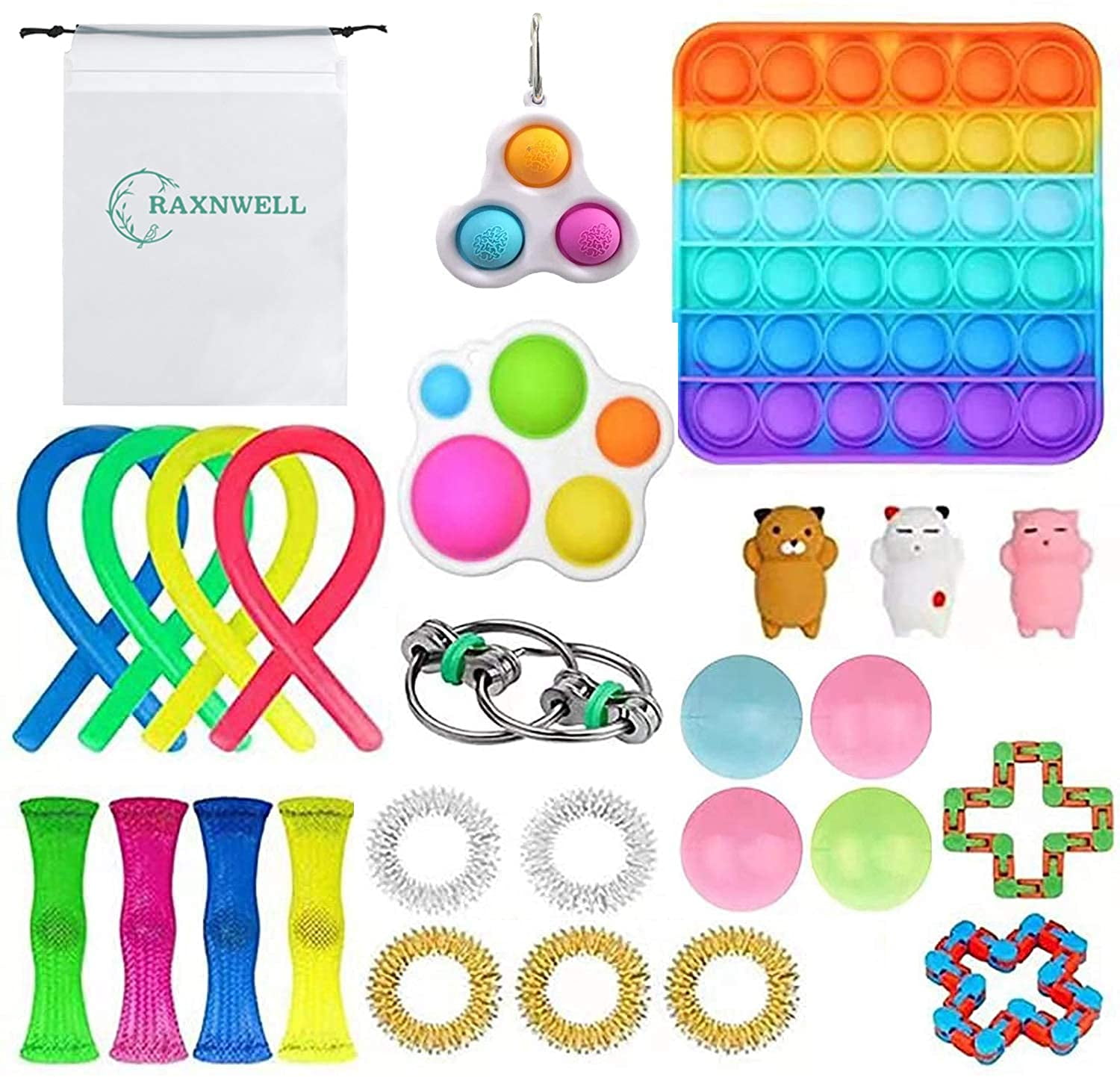25Pcs Fidget Toys Pack, Cheap Sensory Fidget Toys Set Figetget Toys