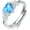 Style 1, variant on MultiColor Gemstone Rings for Women 925 Sterling Silver Colored CZ Statement Rings for Ladies