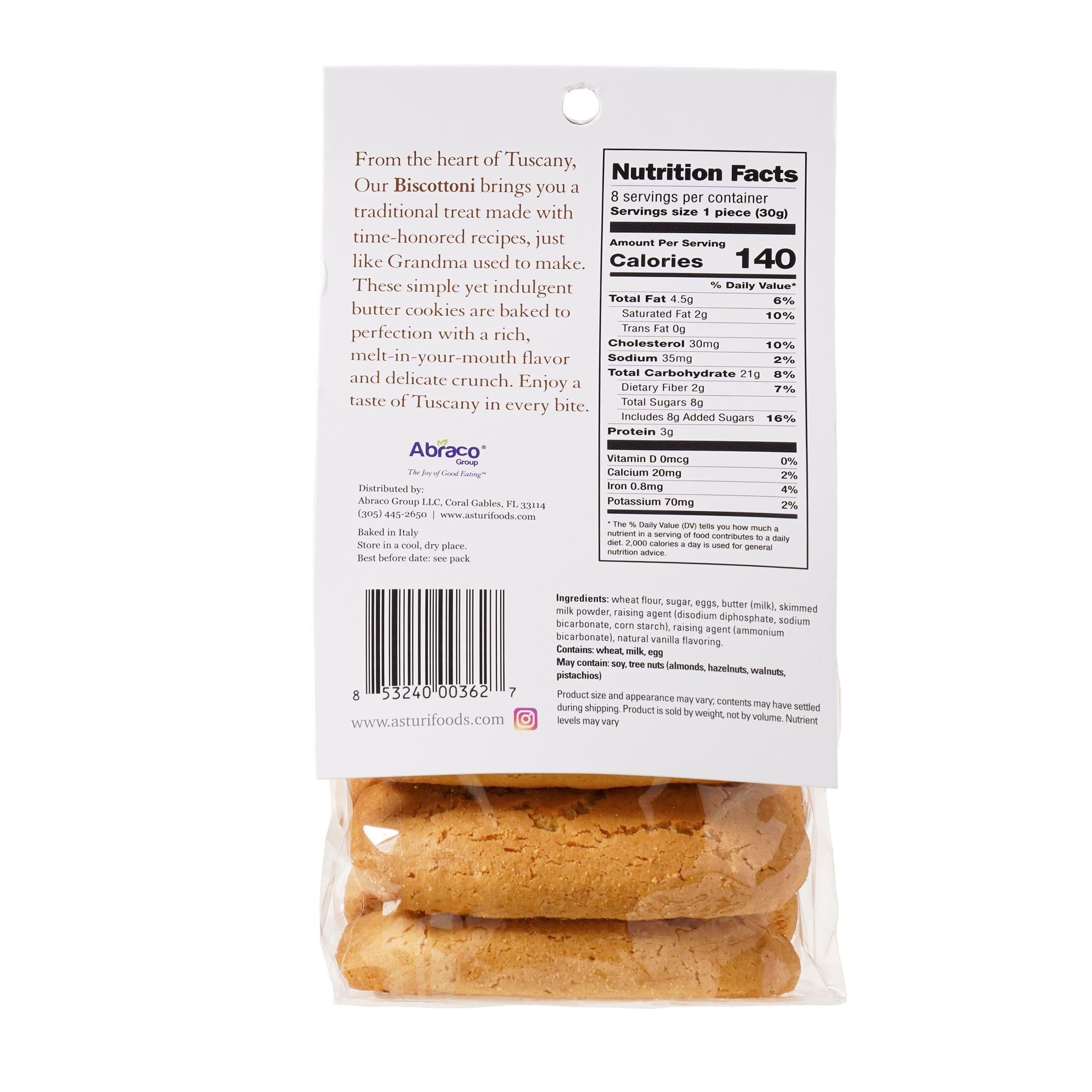 Asturi Italian Butter Cokies Vanilla Biscottoni