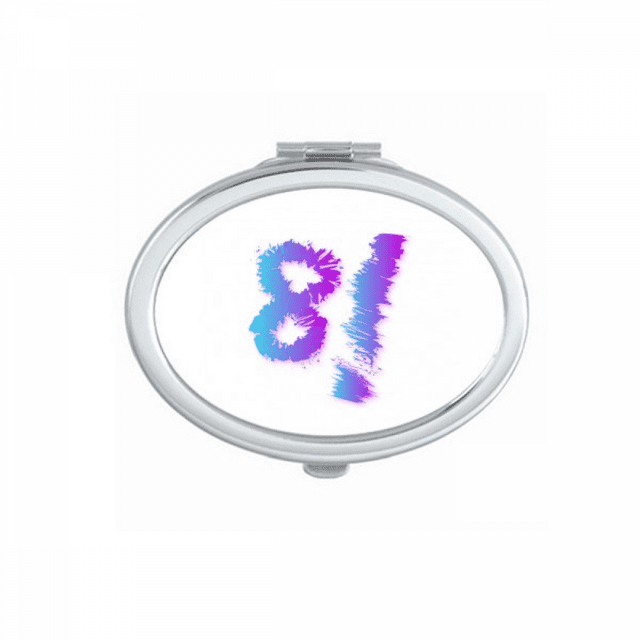 Number Eight Sighs Madness Mirror Portable Fold Hand Makeup Double Side Glasses