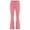 Pink, variant on Girls Yoga Pants with Pockets High Waisted Flare Leggings Bell Bottom Yoga Dress Pants Seamless Bootcut Pants
