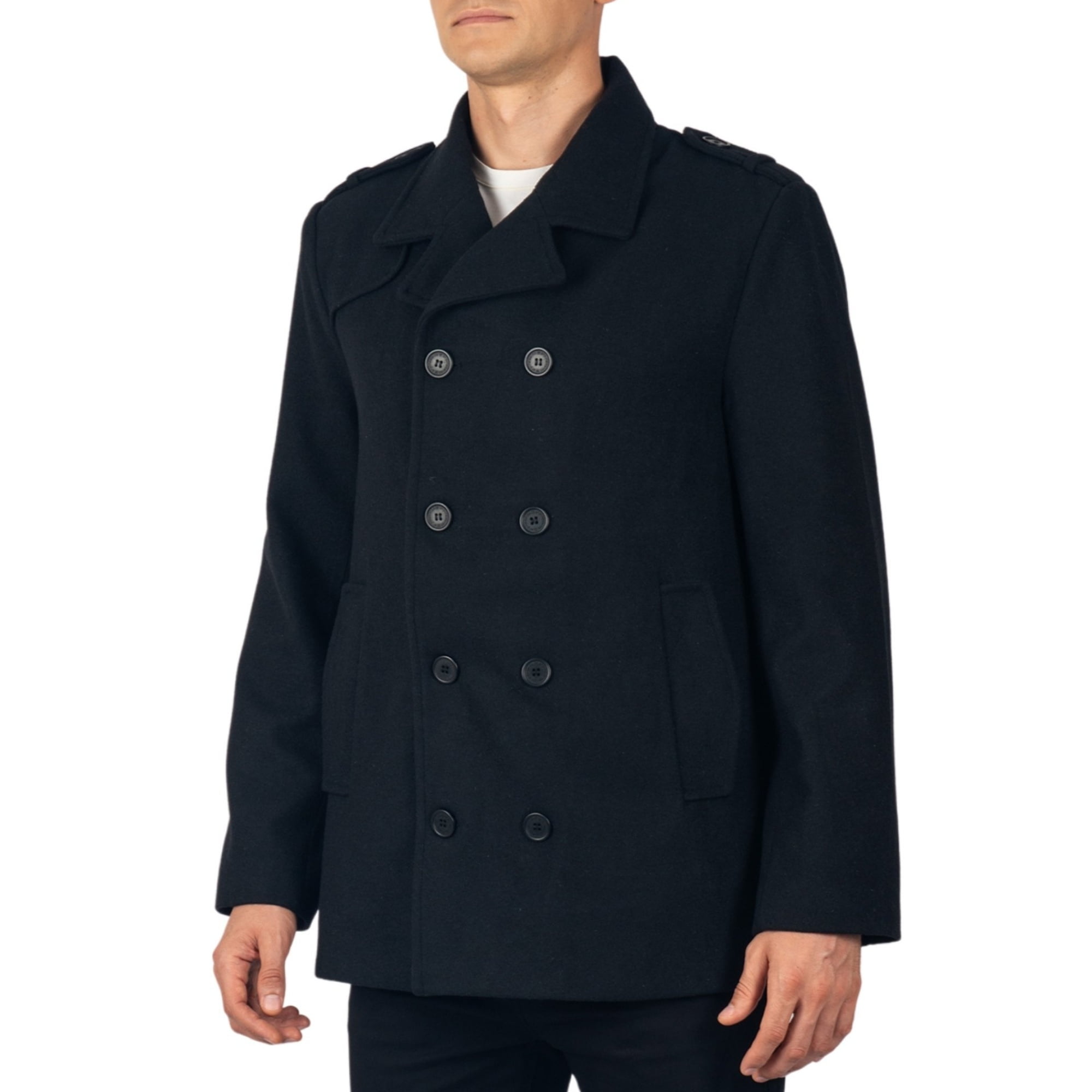 Alpine Swiss Wyatt Classic Wool Blend Barn Coat, Military Jacket