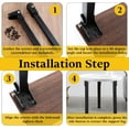 thumbnail image 6 of 4 Pcs Folding Table Legs Heavy Duty, 12 inch Metal Foldable Leg, Foldable Furniture Legs with Mounting Screws, Replacement Folding Leg for Camping Table Bed Desks Dining Tables, Black, 6 of 7