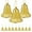 Golden, variant on FENGGUIQU Festive Plastic Bell Ornaments Hanging Bells for Christmas Tree Decor 12Pcs