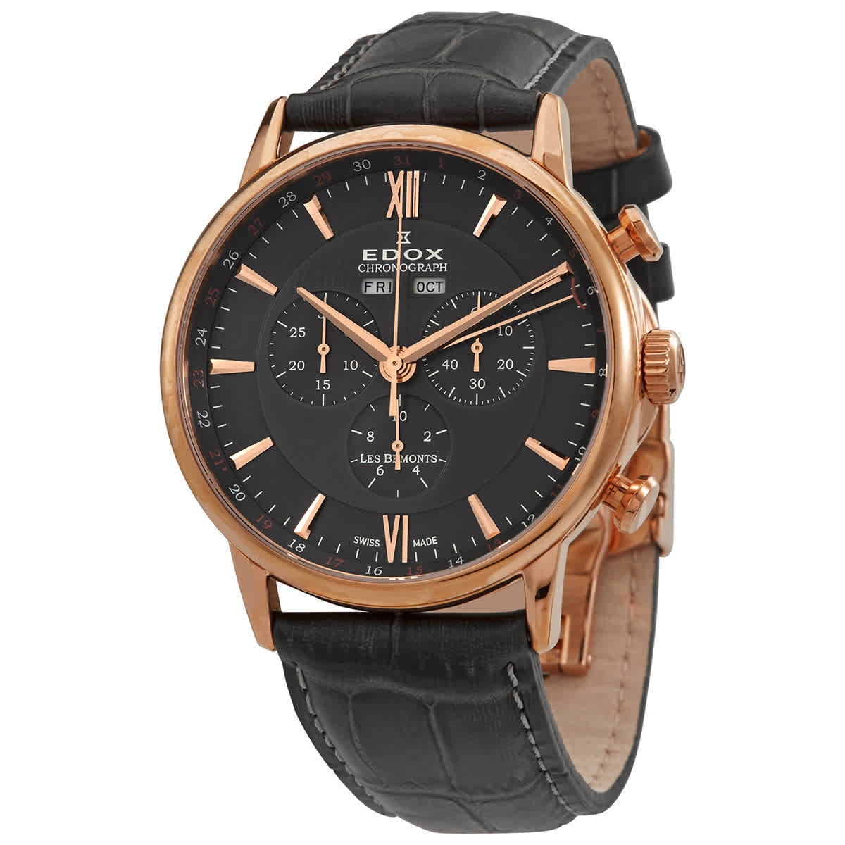 Mens Accessories Watches Edox Les Bemonts Watch in Black for Men 
