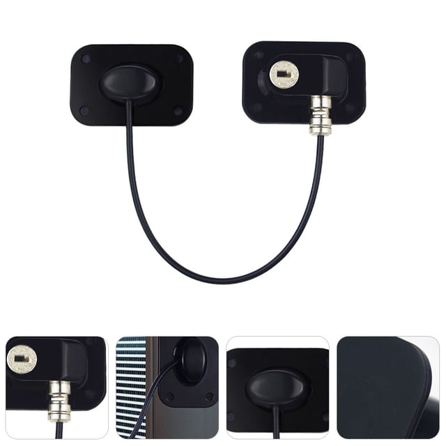 BRIGHTFUFU 1Pc Door Chain Safety Lock Black Window Limiter for Air Circulation and Family Protection