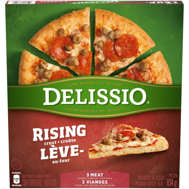 Pizza DELISSIO Lève-au-four 3 viandes