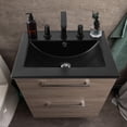thumbnail image 3 of JONATHAN Y Ancillary 3-Hole 20 in. W x 18.25 in. D Classic Contemporary Rectangular Ceramic Single Sink Basin Vanity Top, Black, 3 of 8
