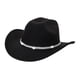 thumbnail image 5 of Sombrero de vaquero occidental Fernando de ala grande Estilo C Negro, 5 of 8