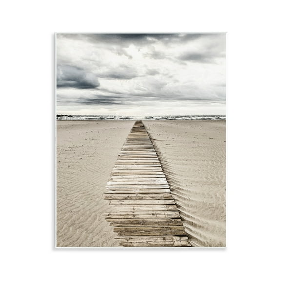 Stupell Industries Sand Covered Boardwalk Landscape Photography Unframed Art Print Wall Art, 11 x 14