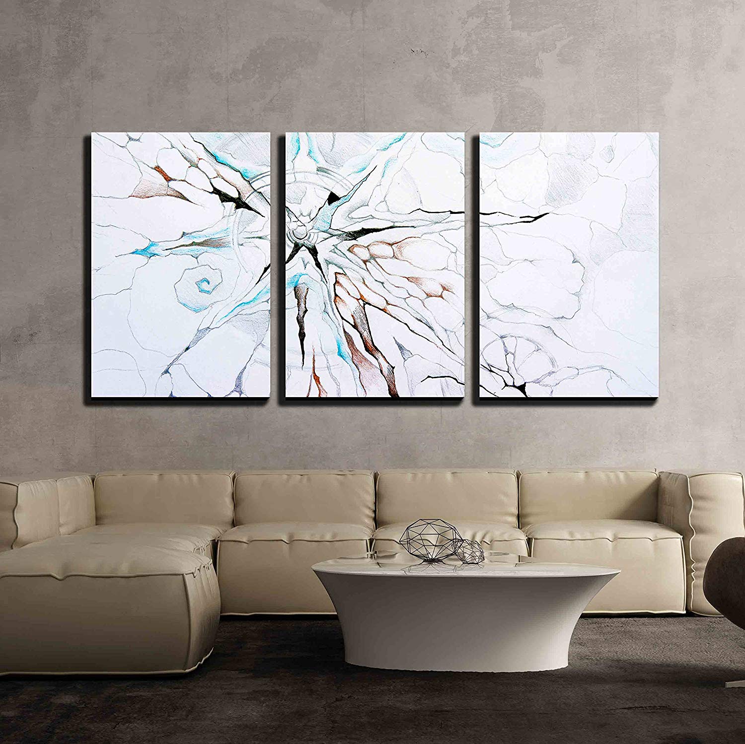 wall26 3 Piece Canvas Wall Art abstract picture of the cosmos