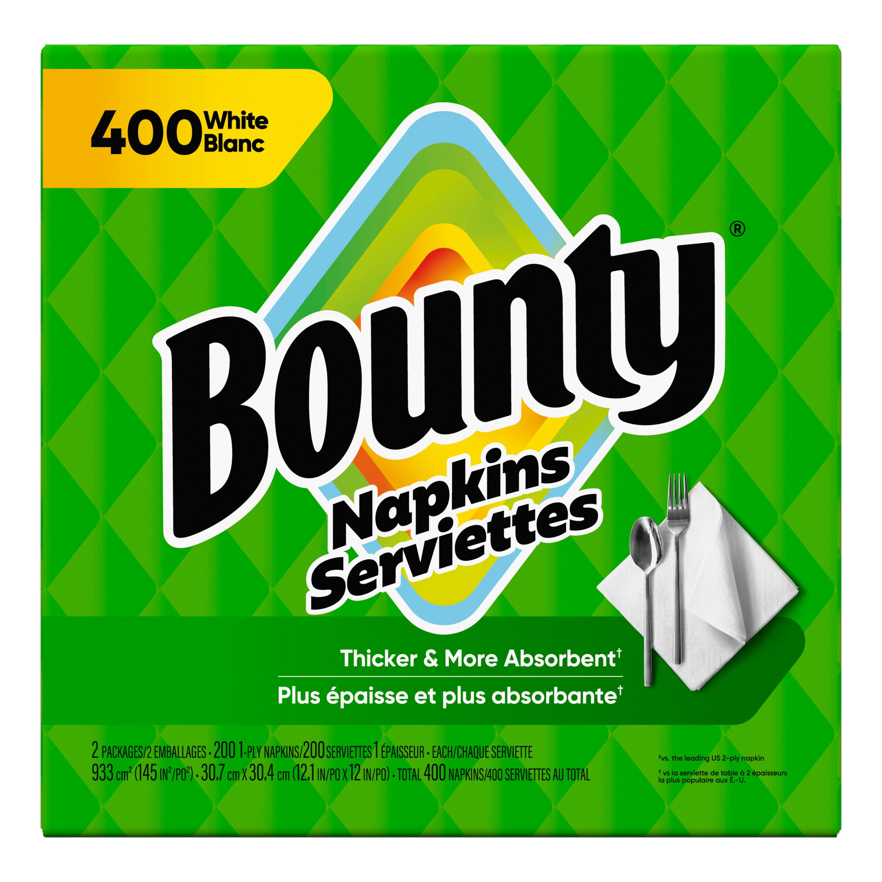 Serviettes de table Bounty, Blanc