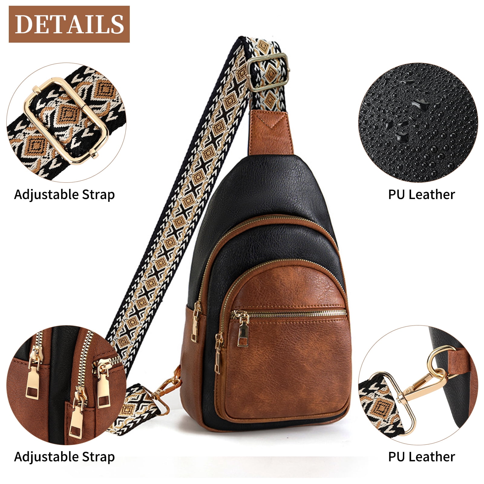 Falan Mule Sling Bag Crossbody Bags for Women Fanny Packs for Women Chest Bag for Work Shopping