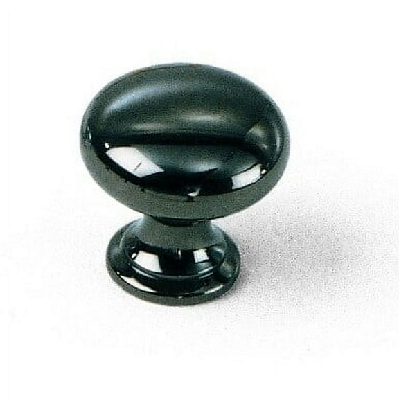 1 1/16" Solid Brass Knob - Black Nickel
