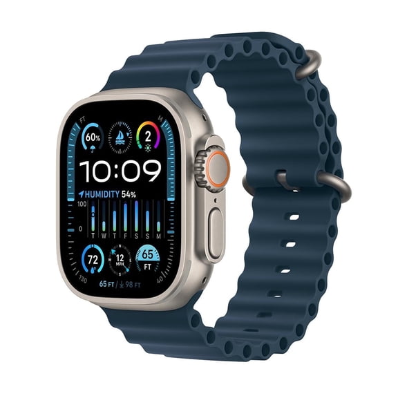 Restored Apple Watch Ultra 2 (GPS + Cellular, 49mm) - Titanium Case - Blue Ocean Band (Refurbished)