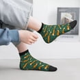 thumbnail image 2 of Pofeuu Green Plants with Fox Print 30cm Socks, Adult Running Hiking Socks for Youth and Adult, 2 of 7