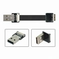 thumbnail image 3 of Chenyang CY Down Angled USB 2.0 Type-A Male to Type-A Male Data Flat Slim FPC Cable 90 Degree for FPV and Disk and Scanner and Printer, 3 of 7