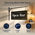 thumbnail image 4 of American Art Decor Metal Open Bar Sign - Black/White Double-Sided Wall & Outdoor Bar Decor, Vintage Style Hanging Bar Bracket Sign for Patio, Man Cave & Home Bar, 4 of 6