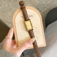 thumbnail image 4 of Vintage Women's Rectangle Wristwatch Classic Ladies Analog Quartz Watch Ultra-Thin Ladies Bangle Bracelet Watch Female Business Dress Watches with Leather Strap, 4 of 6