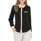 thumbnail image 5 of CAMISA DE TRABAJO DE MANGA LARGA CON BOTONES PARA MUJERES COLOR BLOCK XS NEGRO, 5 of 8