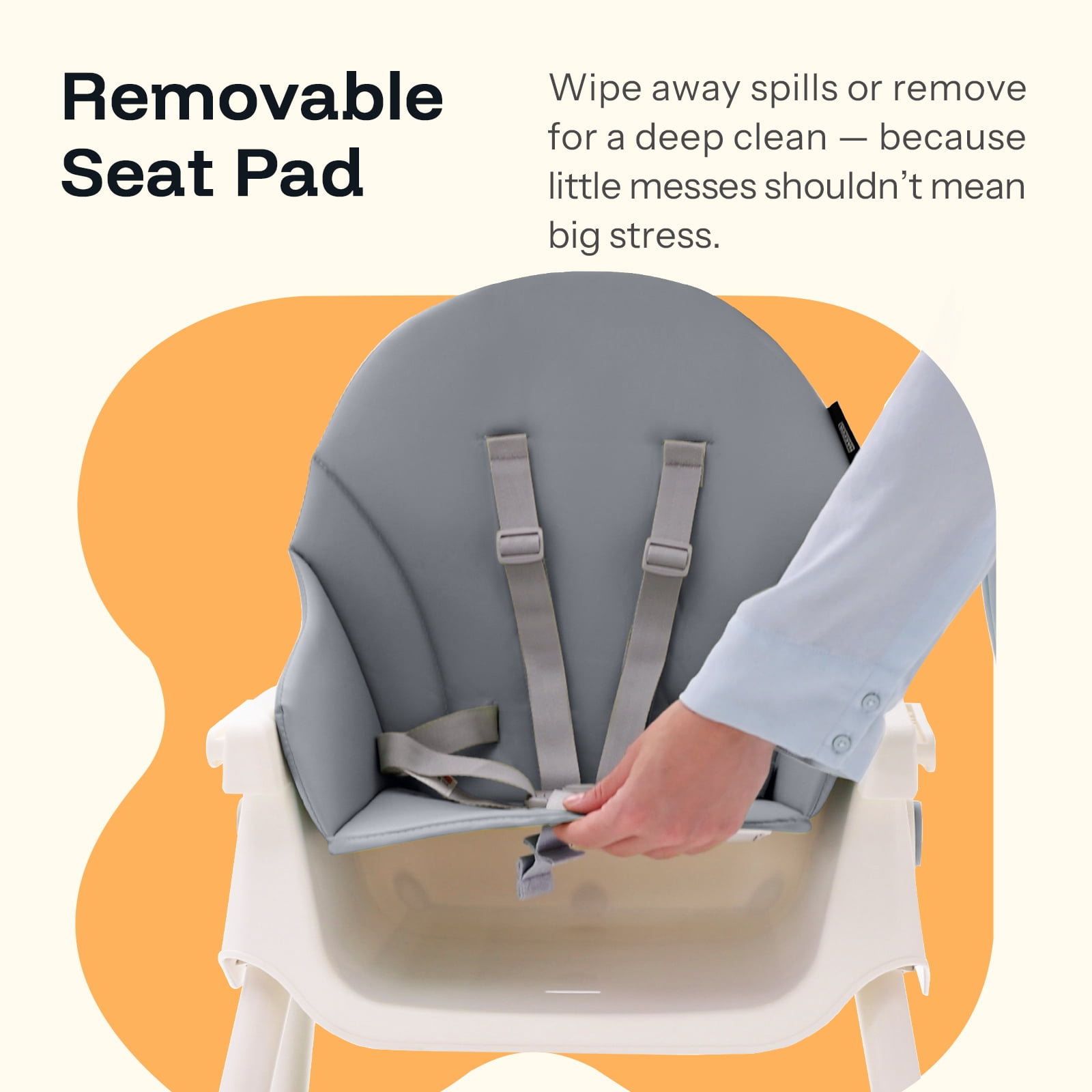 HARPPA 4-in-1 Convertible High Chair for Babies and Toddlers, Feeding Chair for Infant,Gray