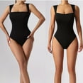 thumbnail image 5 of Women's 3-Pack Yoga Bodysuits - Wide Straps, Slim Fit, Seamless & Non-Roll Waistband, 5 of 5