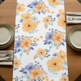 thumbnail image 5 of Table Runners 70 Inches Long Dress Scarves, Orange Watercolor Floral Farmhouse Coffee/Dining/Kitchen Table Decor, Holiday Table Runner, Spring Flower Abstract Art 13x70 Inch, 5 of 9