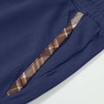 thumbnail image 6 of ROHUUQUE Men Waffle Shorts Drawstring Elastic Waist Straight Leg Solid Summer Bottoms with Pockets Navy, 6 of 8