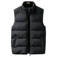 thumbnail image 1 of MAWCLOS Mens Casual Plain Coat Fall Puffer Jacket Vest Black L, 1 of 3