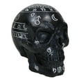 thumbnail image 4 of Gothic Wicca Black Mystic Arts Planetarium Zodiac Celestial Skull Figurine, 4 of 9