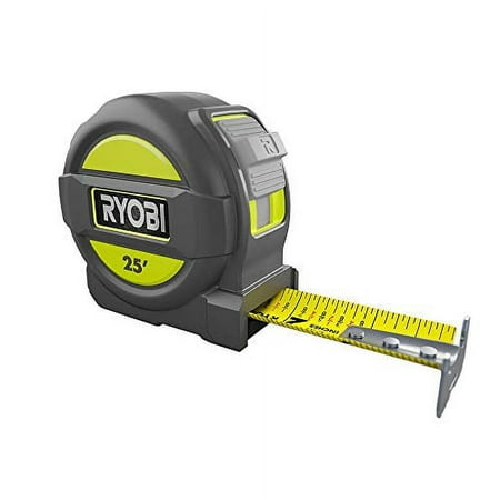 UPC: 0033287174195 | Ryobi 25 ft. Tape Measure with Overmold and Wireform Belt Clip