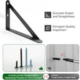 thumbnail image 5 of 6.7x4.7 Shelf Brackets 6-Pack, Shelf Support Shelf Holder Steel Wall Mount Heavy Duty Small L Shape Triangle 90 Degree Metal Black with Screws Anchors Soporte de Estante, 5 of 7